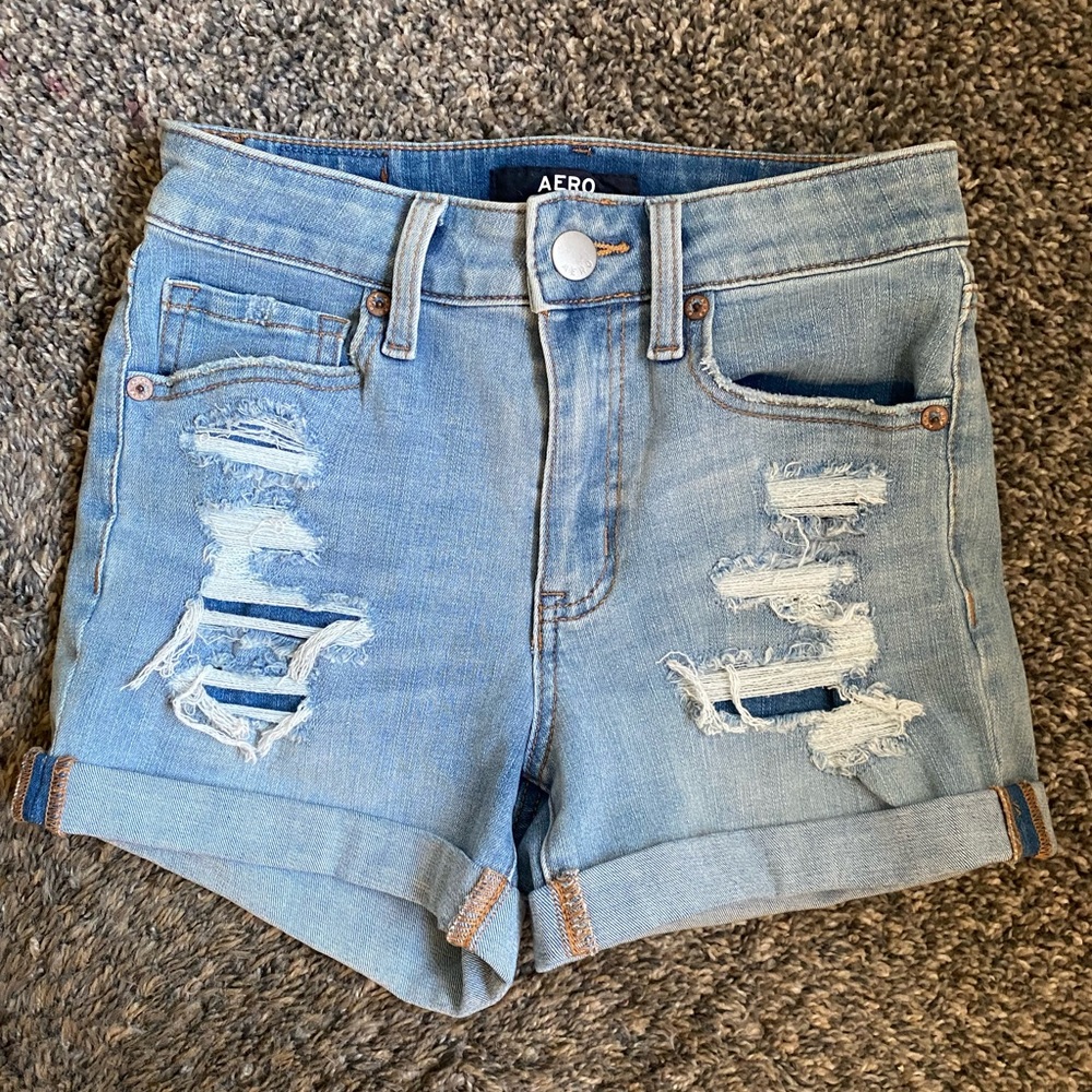 Aeropostale Jean Shorts High Rise Midi Size 2
